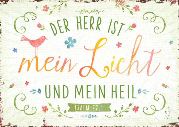 Postkarte - Mein Licht und Heil