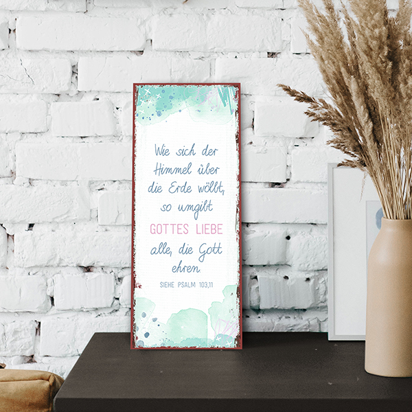 Metallschild lang - Wie sich der Himmel