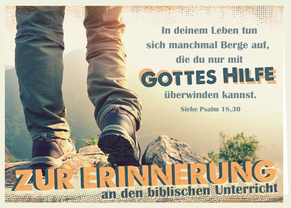 Faltkarte - Biblischer Unterricht - Nur mit Gottes Hilfe
