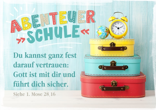 Postkarte - Abenteuer Schule