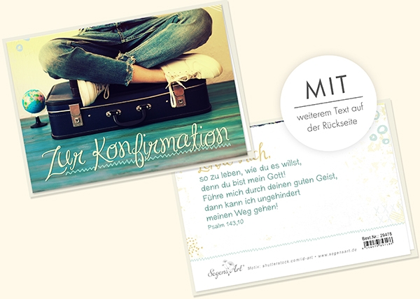 Faltkarte - Zur Konfirmation (Koffer)