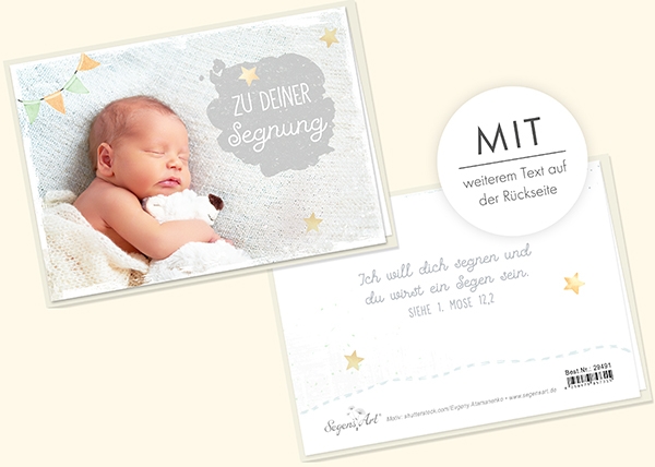 Faltkarte - Zu deiner Segnung - Ein Segen sein