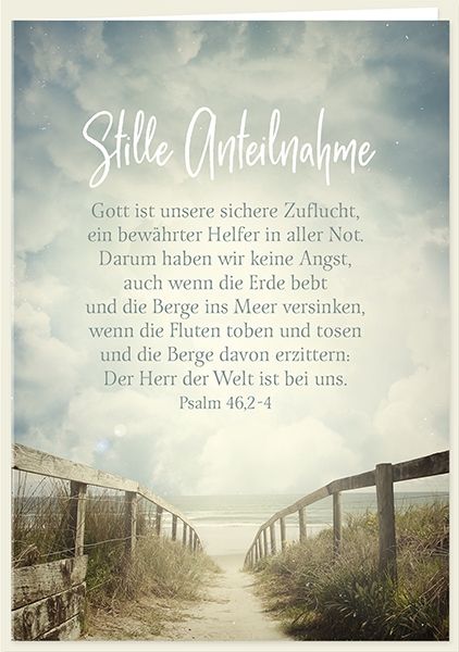 Faltkarte - Stille Anteilnahme - Sichere Zuflucht