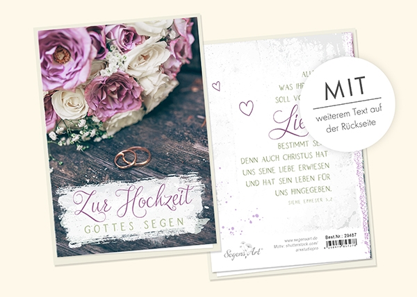 Faltkarte - Zur Hochzeit - Von Liebe bestimmt