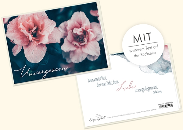 Faltkarte - Unvergessen - niemand ist fort