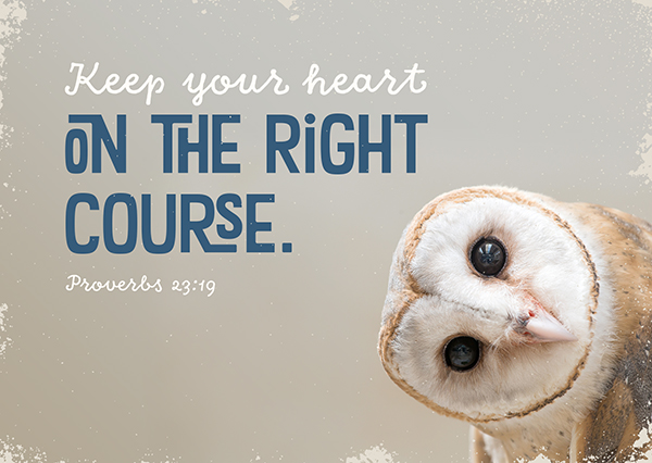 Postkarte - The right course