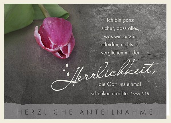 Faltkarte - Herzl. Anteilnahme – Herrlichkeit (Tulpe)