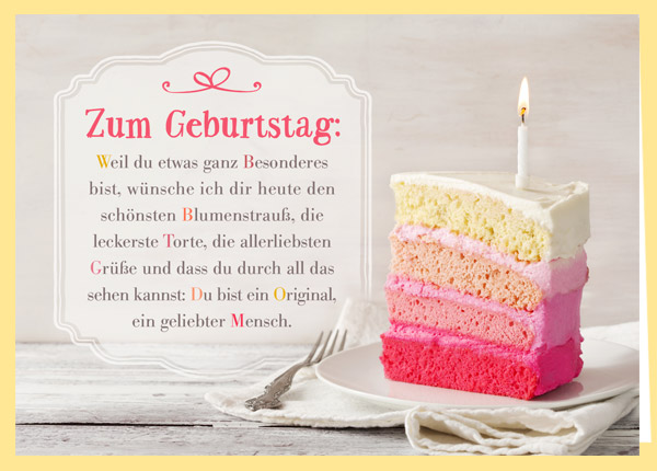 Faltkarte - Geburtstagsgrüße