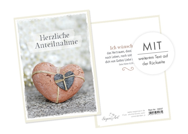Faltkarte - Herzliche Anteilnahme - Gottes Liebe