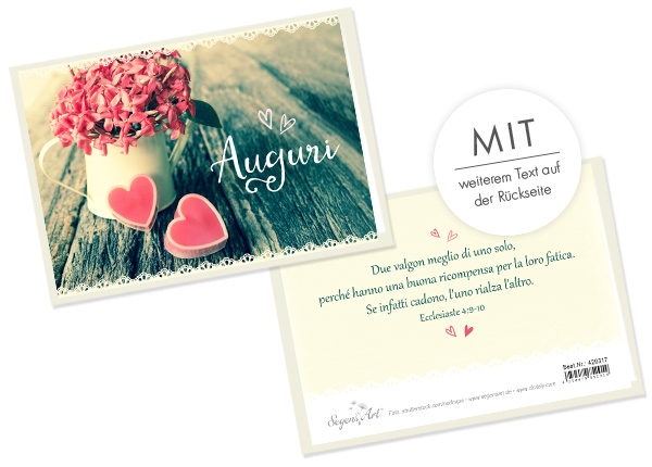 Faltkarte - Auguri
