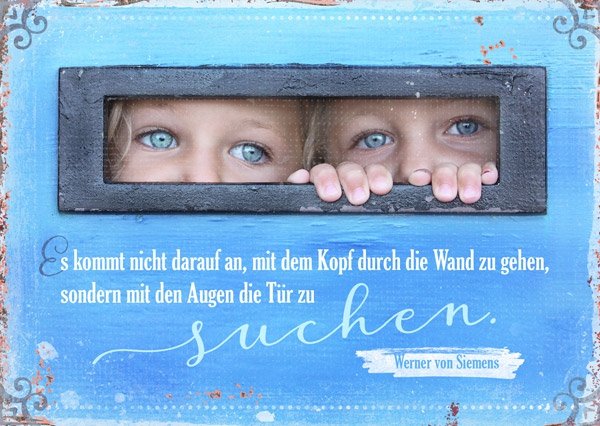 Postkarte - Die Tür suchen