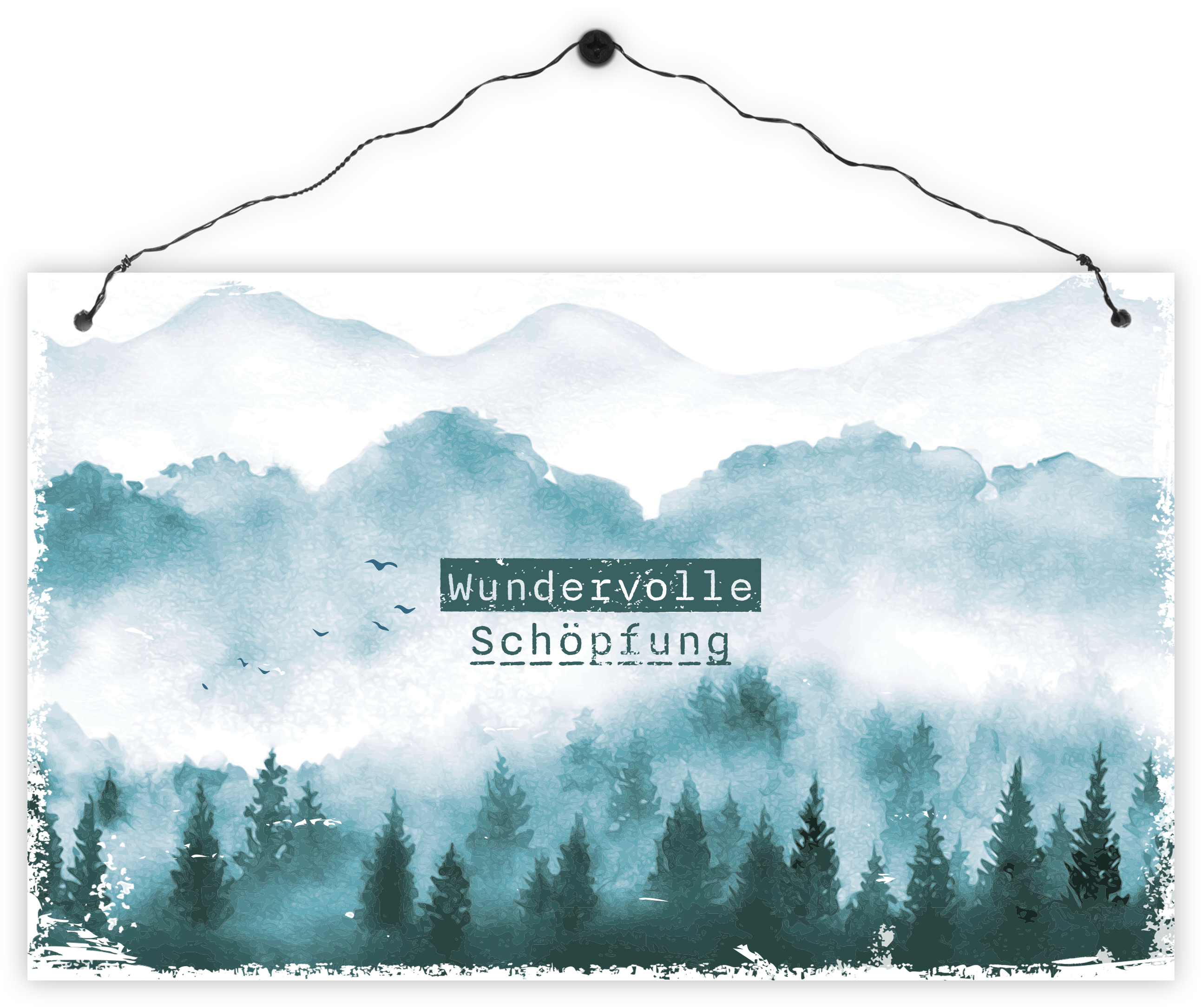 Holzschild groß - Wundervolle Schöpfung