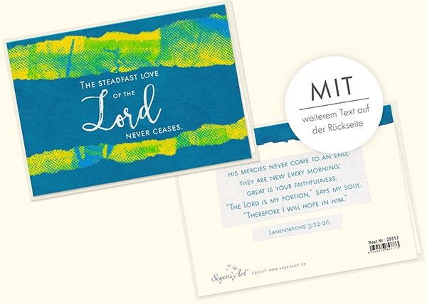 Faltkarte Naturpapier - The steadfast love