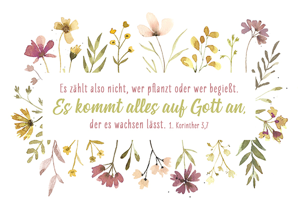 Postkarte - Es kommt auf Gott an