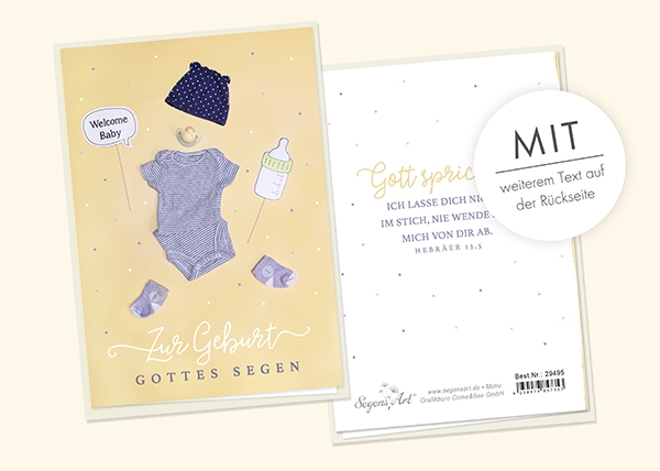 Faltkarte - Zur Geburt Gottes Segen - Nicht im Stich