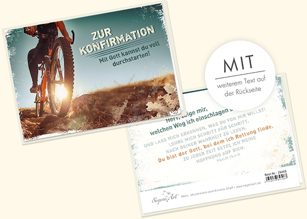 Faltkarte - Zur Konfirmation - Durchstarten