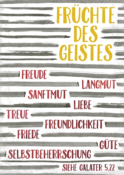 Postkarte - Früchte des Geistes (Streifen)