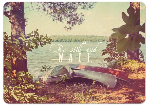 XL-Postkarte Big Blessing - Be still and wait