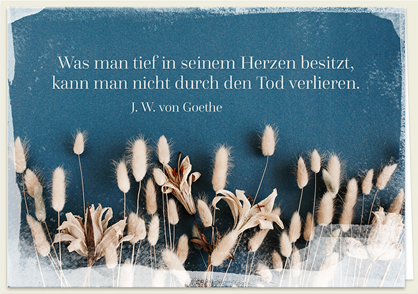 Faltkarte - Was man tief in seinem Herzen besitzt