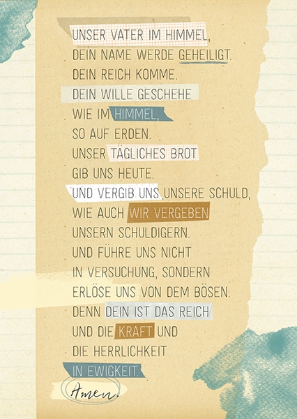 Postkarte - Vaterunser