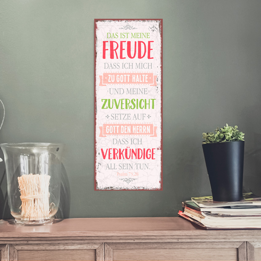 Metallschild lang - Das ist meine Freude