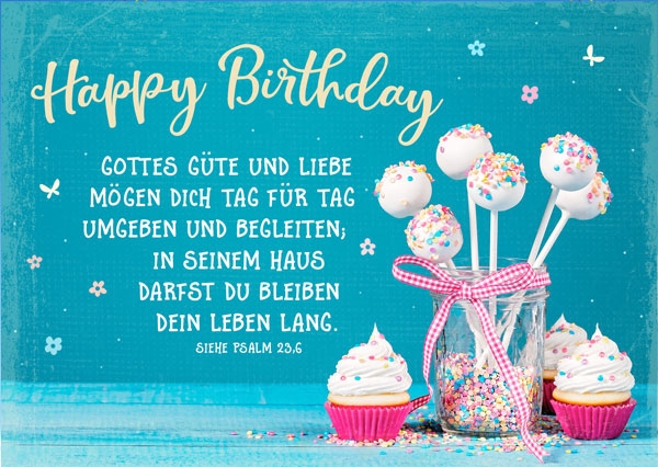 Postkarte - Happy Birthday - Gottes Güte