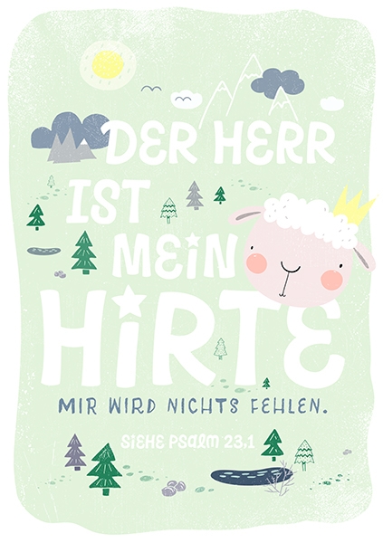 Poster - Mein Hirte (Schäfchen)