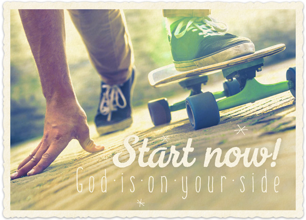 XL-Postkarte Big Blessing - Start now