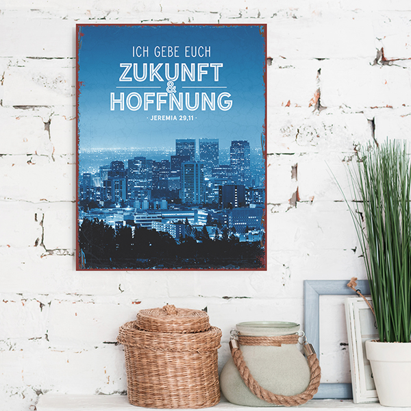 Metallschild groß - Ich gebe euch Zukunft