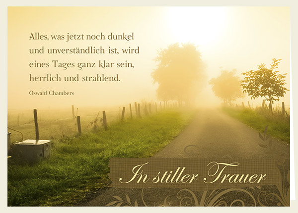 Faltkarte - In stiller Trauer (Weg)