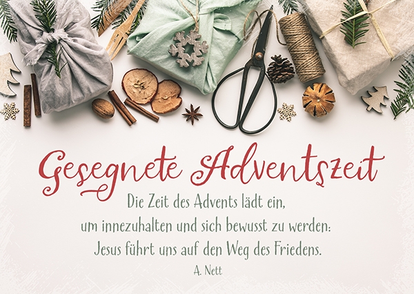 Postkarte - Gesegnete Adventszeit