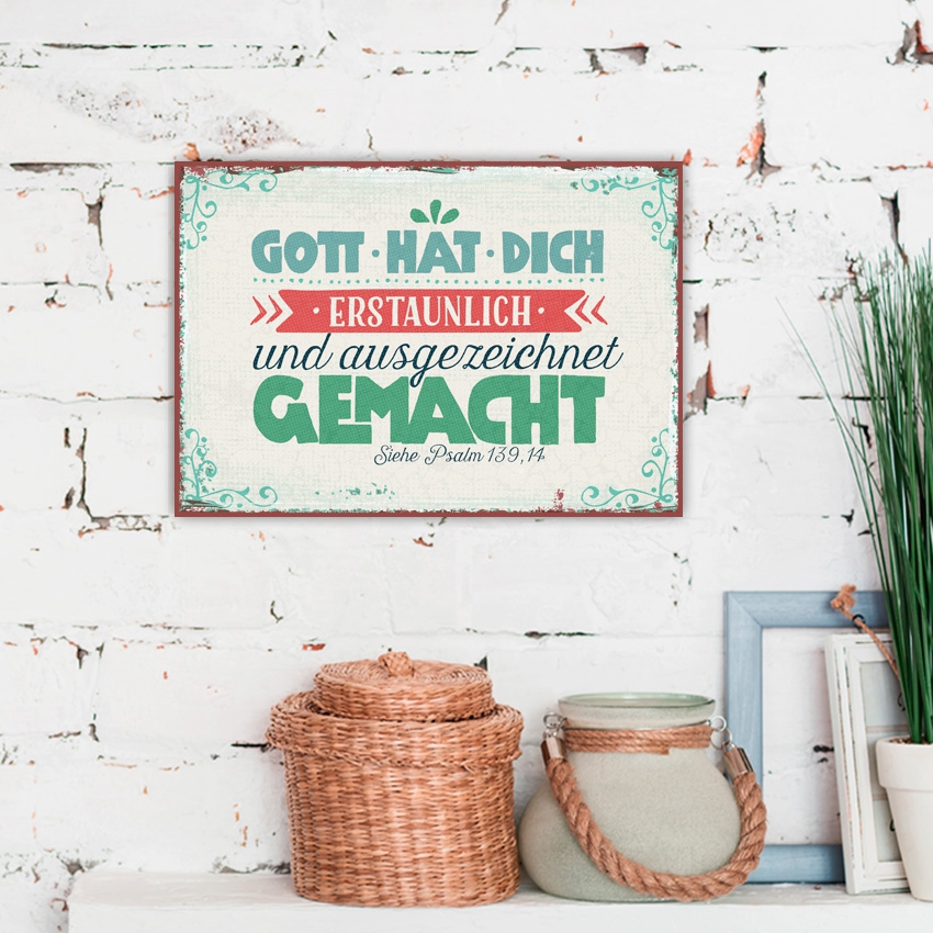 Metallschild klein - Erstaunlich und ausgezeichnet