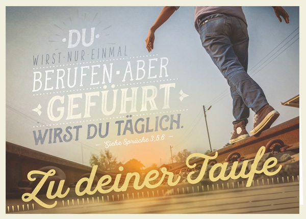 Faltkarte - Zu deiner Taufe - Geführt