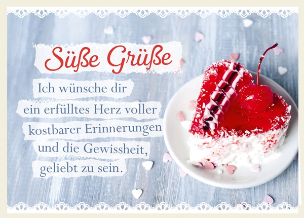 Faltkarte - Süße Grüße