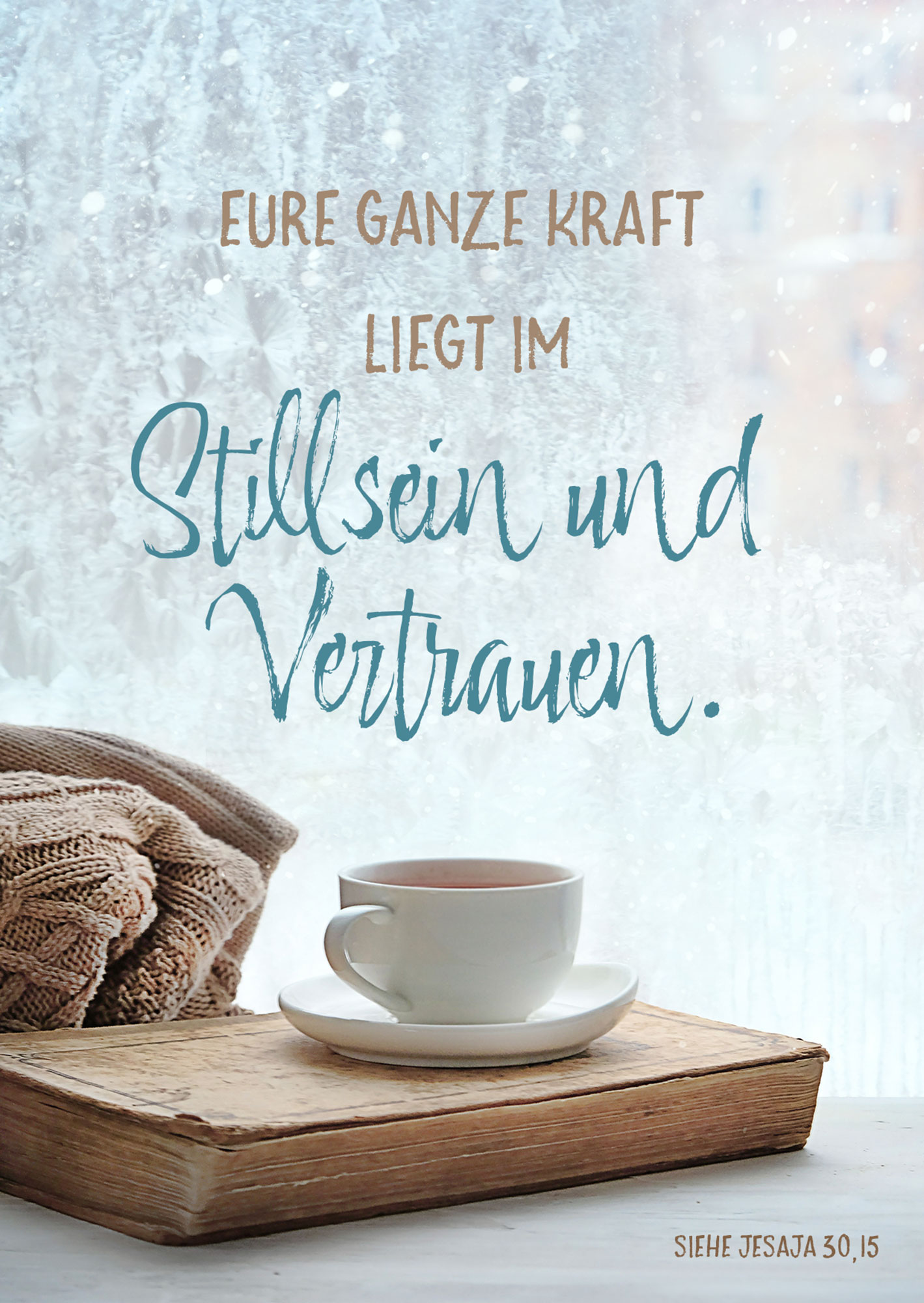 Postkarte - Stillsein und Vertrauen