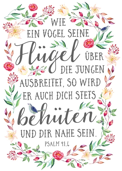 XL-Postkarte Big Blessing - Wie ein Vogel