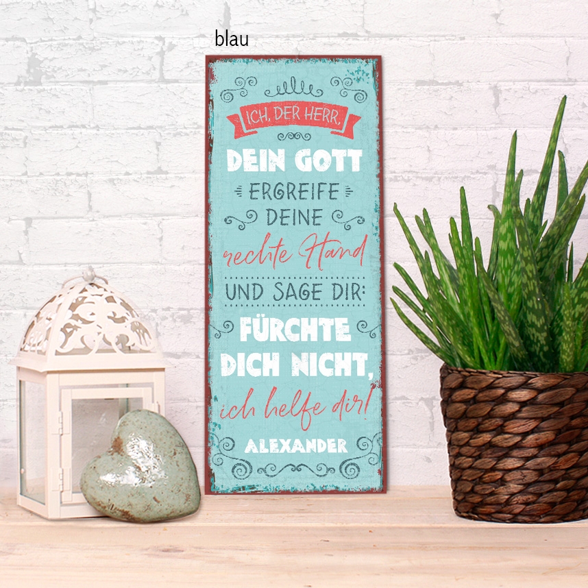 Persönliches Metallschild lang - Ich, der Herr