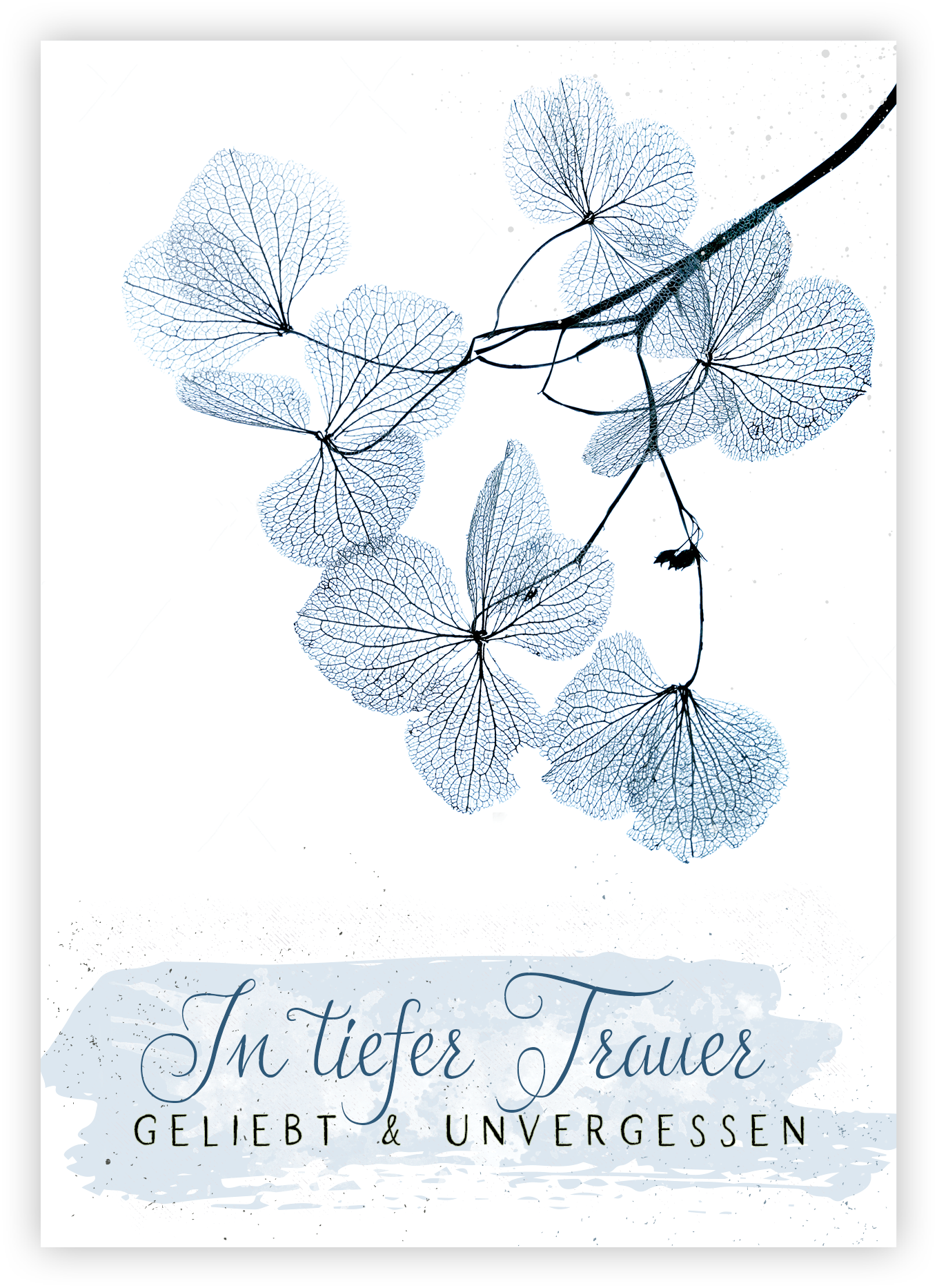 Faltkarte - In tiefer Trauer (Geliebt & Unvergessen)