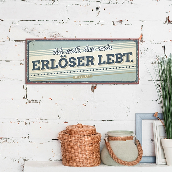 Metallschild lang - Erlöser