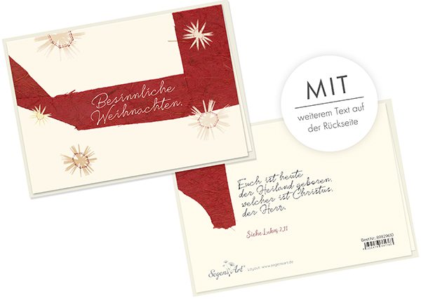 Faltkarte Naturpapier - Besinnliche Weihnachten