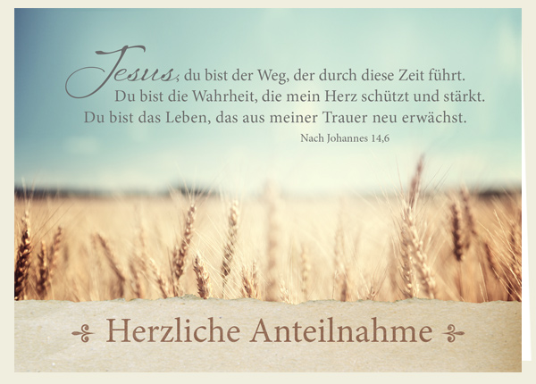 Faltkarte - Herzliche Anteilnahme