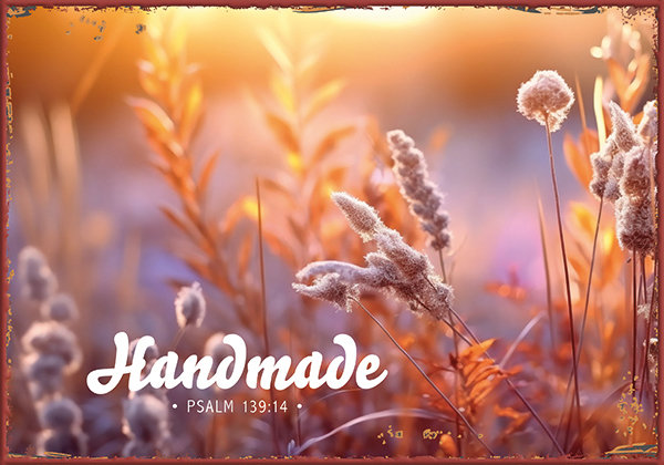 Metallschild klein - Handmade (Gräser)