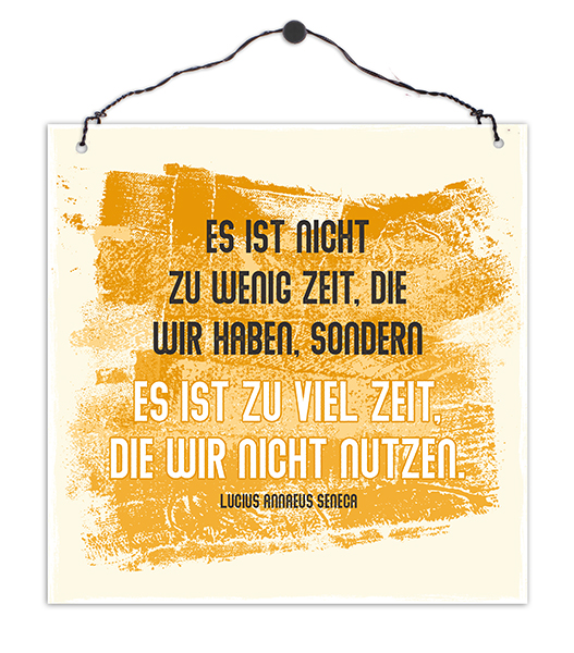 Holzschild klein - Zeit nutzen