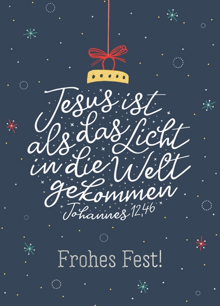 XL-Postkarte Big Blessing Silber - In die Welt gekommen