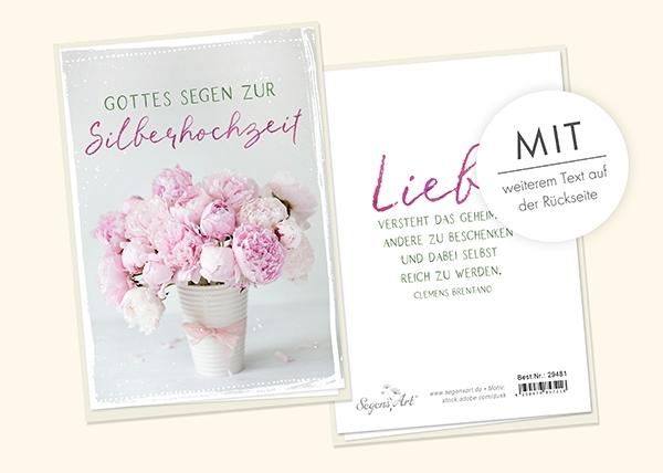 Faltkarte - Segen zur Silberhochzeit - Liebe versteht