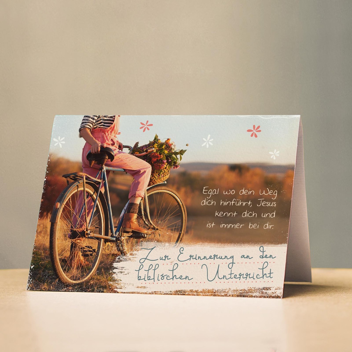 Faltkarte - Biblischer Unterricht (Fahrrad)