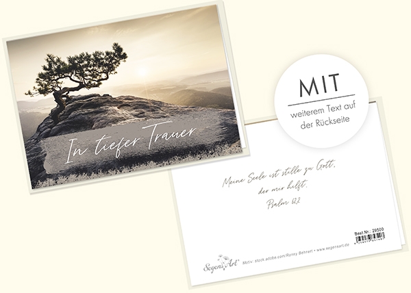 Faltkarte - In tiefer Trauer
