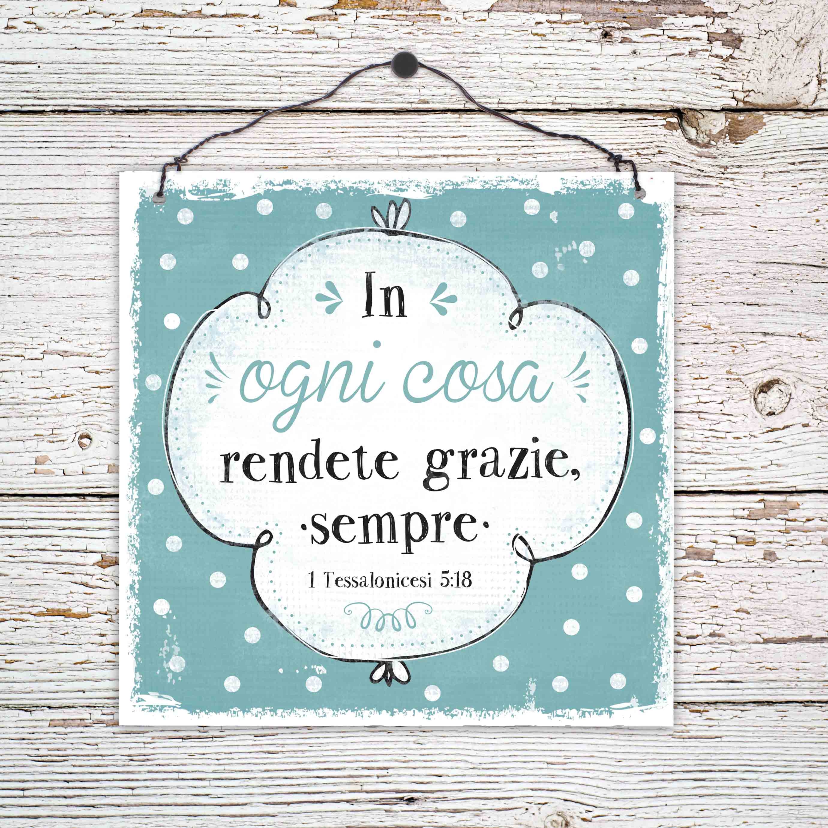 Holzschild klein - Rendete grazie