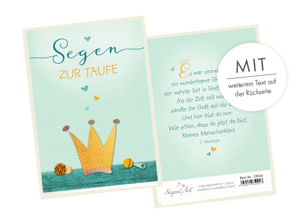 Faltkarte - Taufe - Es war einmal