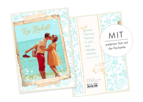 Faltkarte - Zur Hochzeit - Pläne